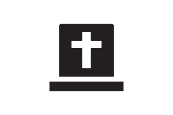 Christian Tombstone Icon for Graphics & Icons