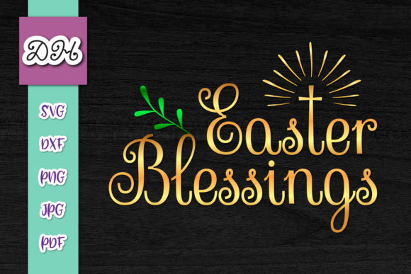 Easter Blessings Christian Cross Print: Graphics & Crafts Review