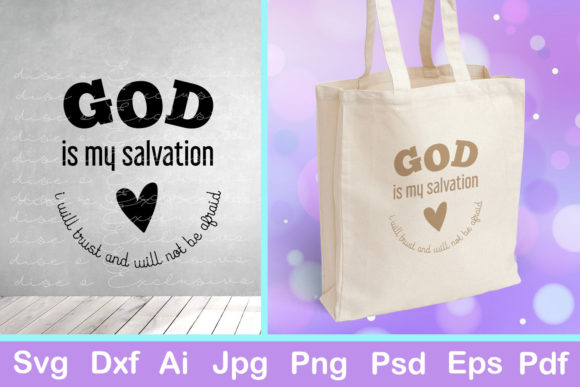 God is My Salvation Christian Graphics for Crafts