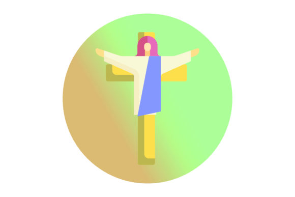 Icon Easter Flat Jesus: Freebie Graphics for Sellers