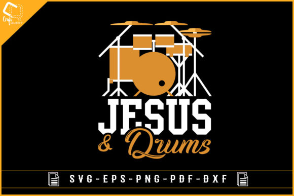 Jesus and Drums Drummer Sublimation Graphics for Crafts